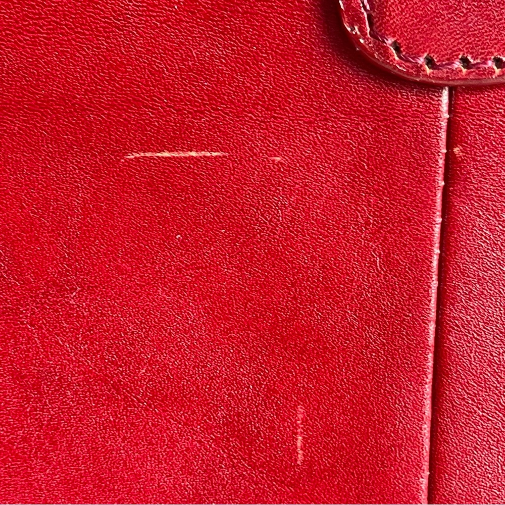 Classic Ladies Tony Perotti Briefcase, Laptop Bag. Red Leather. Gently Used. - Picture 10 of 15